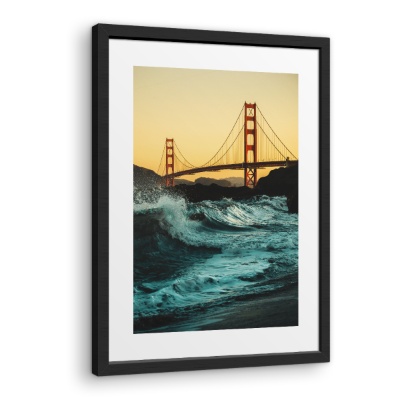Golden Gate Bridge - Waves - Stampe su Tela