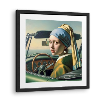 Ragazza con l'Orecchino di Perla al Volante - Stampe su Tela