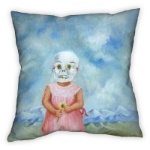 Girl with Death Mask (Niña con máscara de calavera) - Canvas Prints