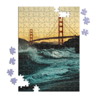 Golden Gate Bridge - Waves - Stampe su Tela