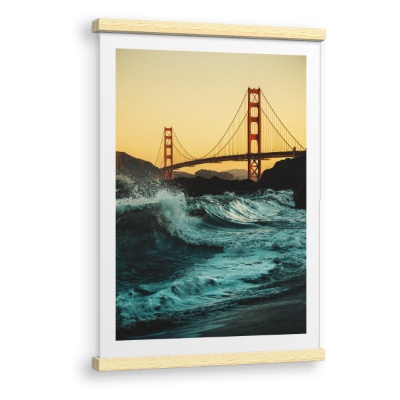 Golden Gate Bridge - Waves - Stampe su Tela