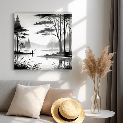 Alberi in Bianco e Nero - Stampe su Tela