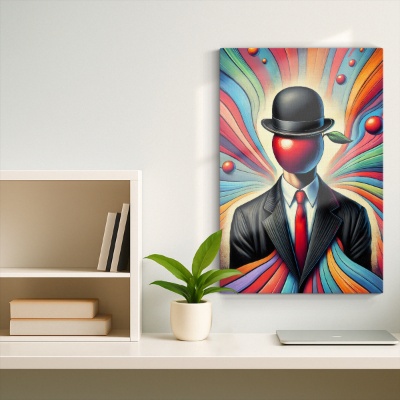 Il Figlio dell'Uomo tra Flussi di Colore - Stampe su Tela