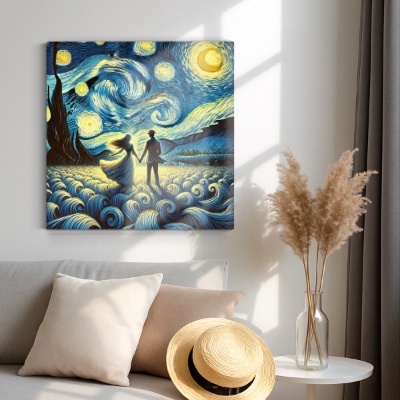 Walk in the Starry Night - Canvas Prints