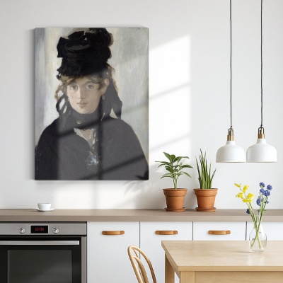 Berthe Morisot con un mazzo di violette - Stampe su Tela