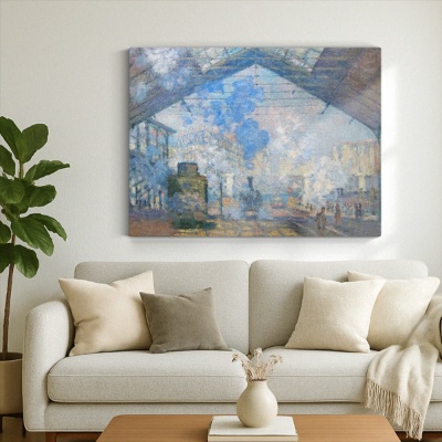 La Stazione di Saint Lazare - Stampe su Tela