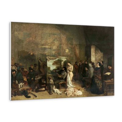 L'atelier dell'artista, una vera allegoria che riassume sette anni della mia vita artistica e morale - Stampe su Tela