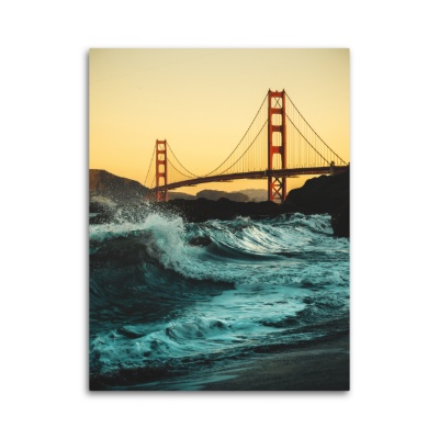 Golden Gate Bridge - Waves - Stampe su Tela