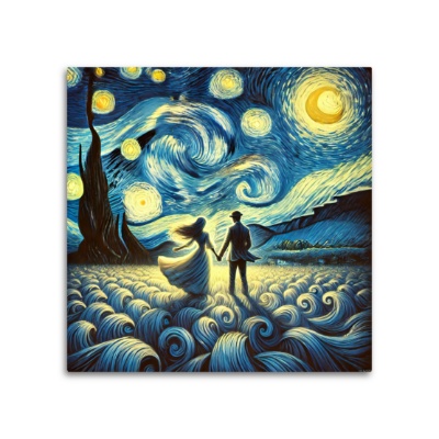 Walk in the Starry Night - Canvas Prints