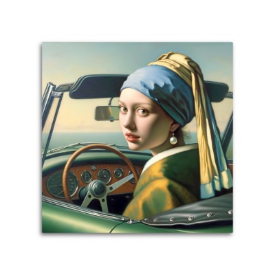 Ragazza con l'Orecchino di Perla al Volante - Stampe su Tela