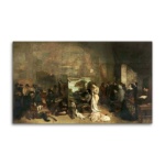 L'atelier dell'artista, una vera allegoria che riassume sette anni della mia vita artistica e morale - Stampe su Tela