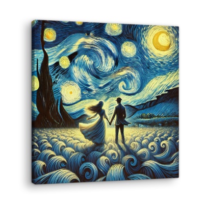 Walk in the Starry Night - Canvas Prints