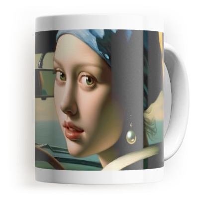 Ragazza con l'Orecchino di Perla al Volante - Stampe su Tela