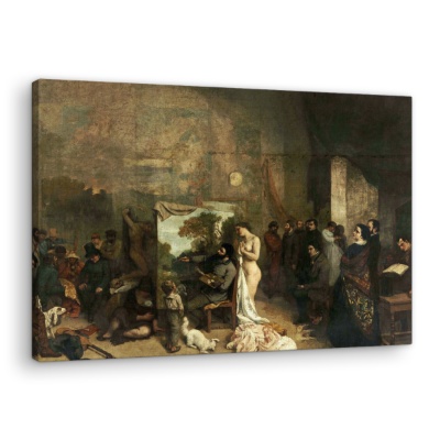 L'atelier dell'artista, una vera allegoria che riassume sette anni della mia vita artistica e morale - Stampe su Tela