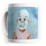 Girl with Death Mask (Niña con máscara de calavera) - Canvas Prints